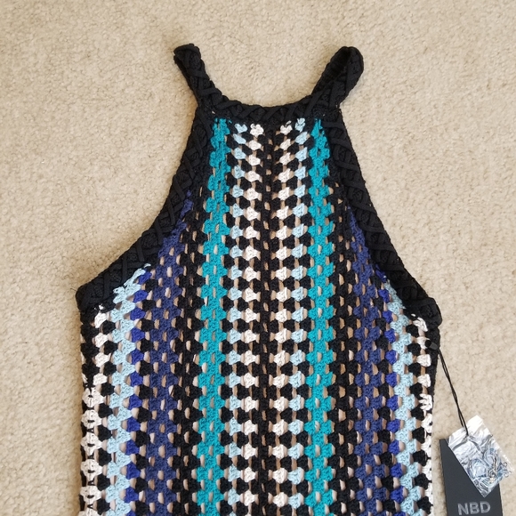 Revolve Weylyn Dress in Blue and Black Tonal - Picture 7 of 8